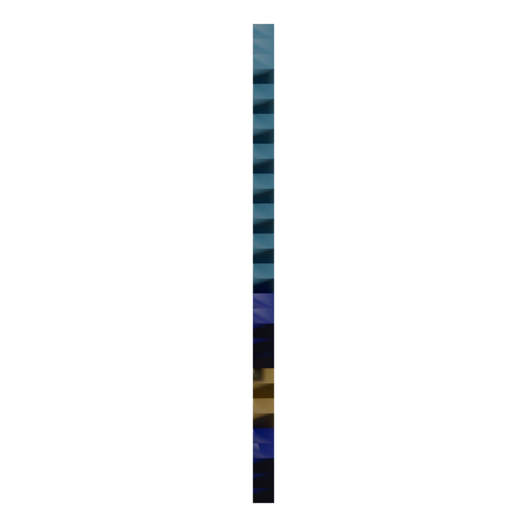 Right view of the Minecraft Sword Diamond 3D model