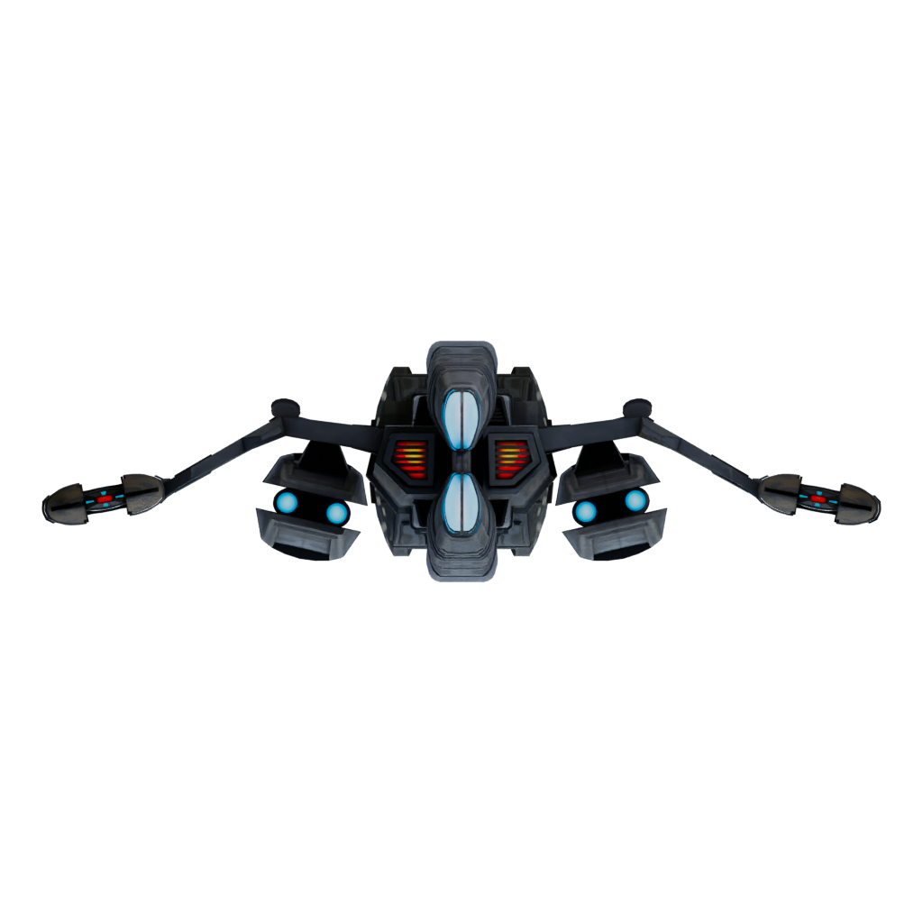 Top view of the Spaceship 3D model