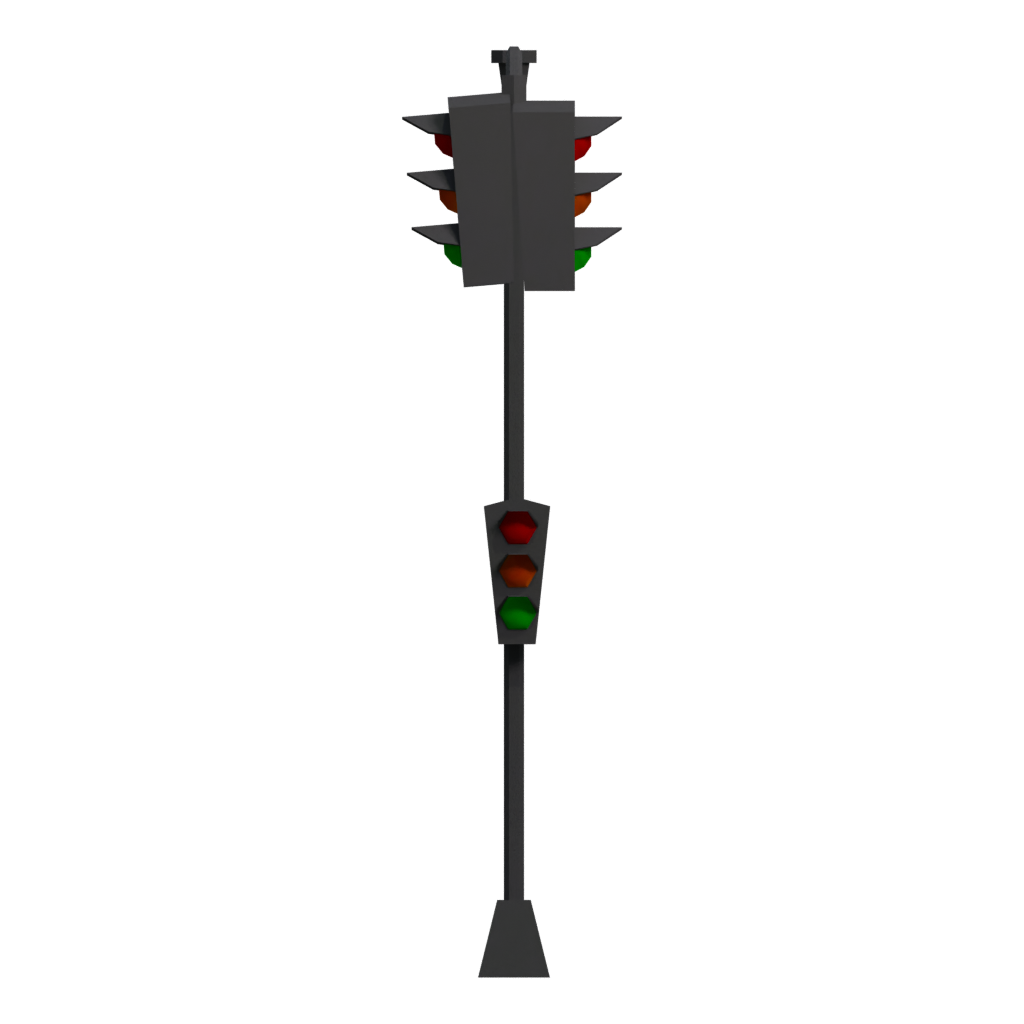 Front view of the Traffic Lights 3D model