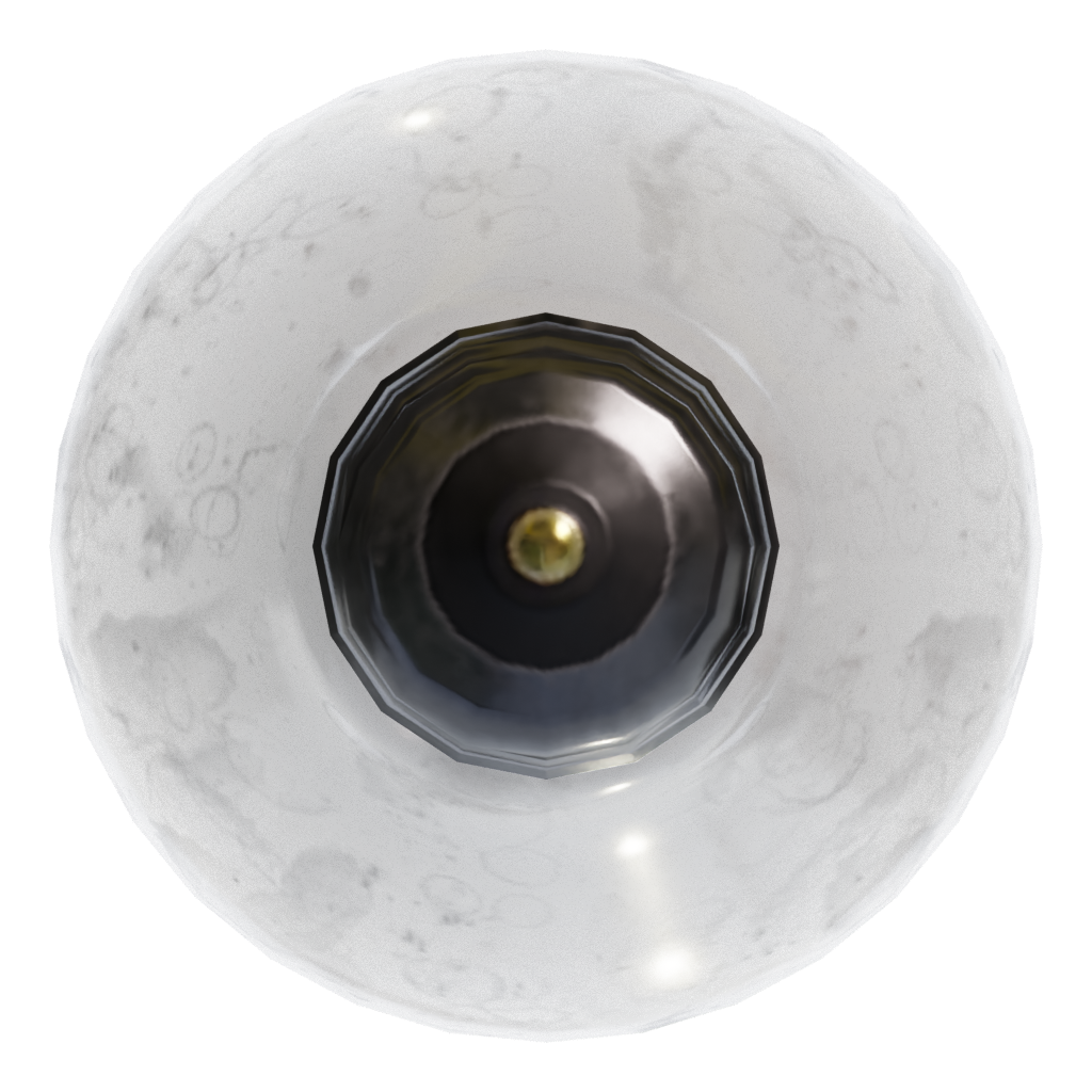 Bottom view of the Lightbulb 3D model