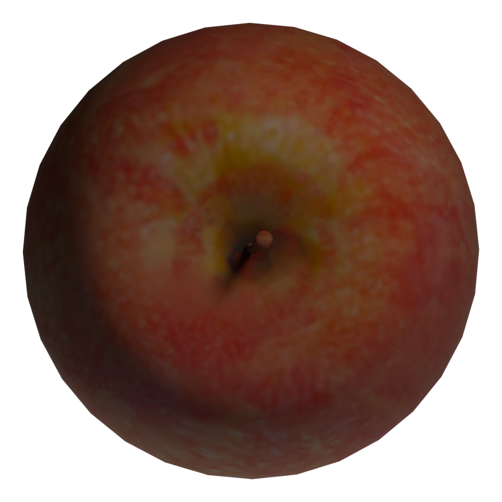 Top view of the Apple 3D model