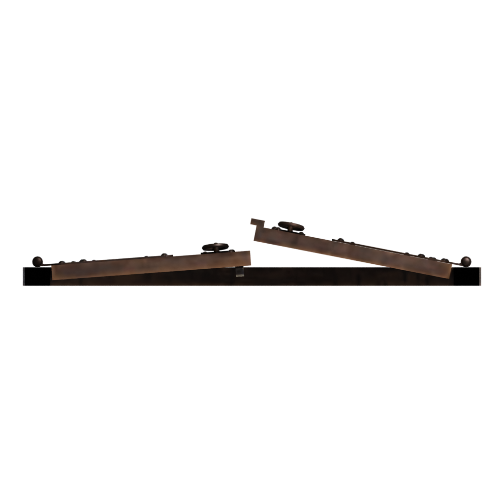 Bottom view of the Large Castle Door 3D model