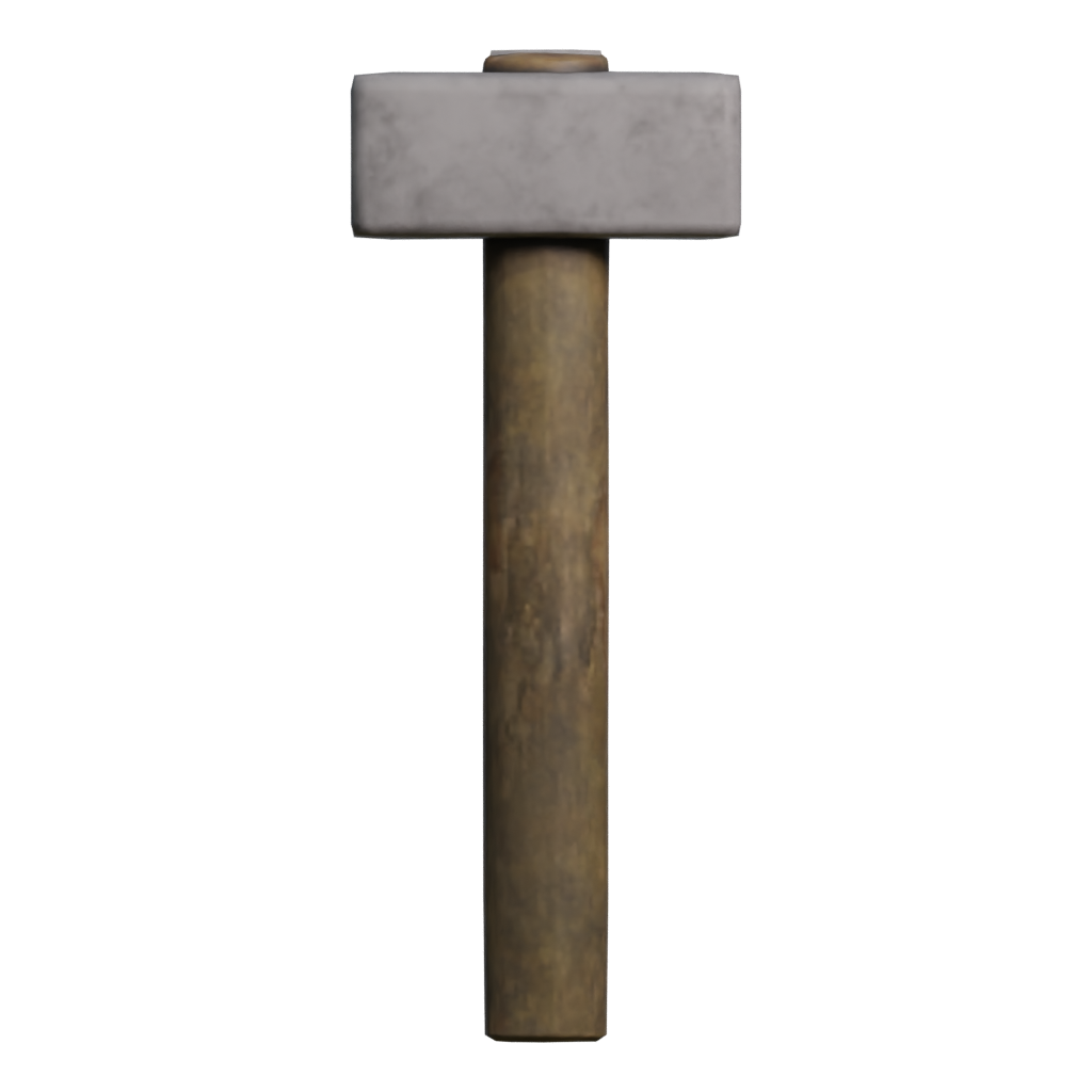 Front view of the Old Hammer 3D model