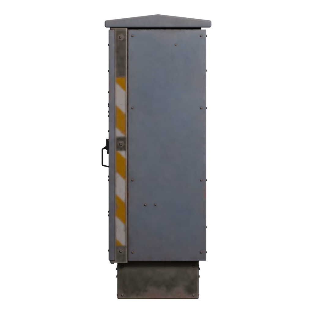 Left view of the Utility Box 3D model