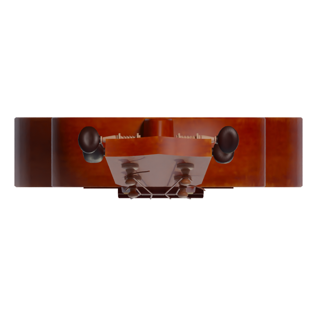 Top view of the Ukulele 3D model