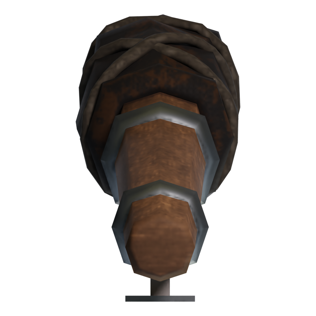 Bottom view of the Iron Cudgel 3D model