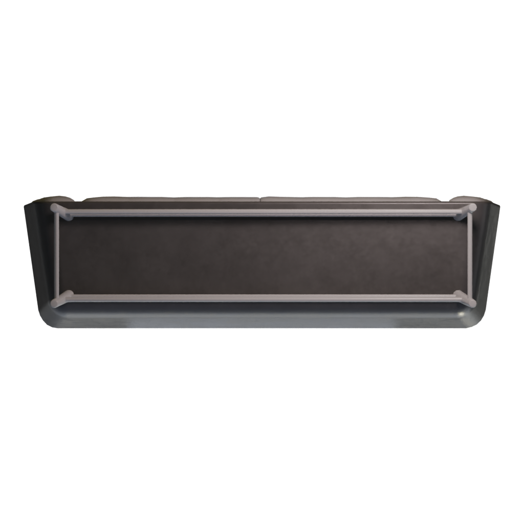 Bottom view of the Sofa 3D model