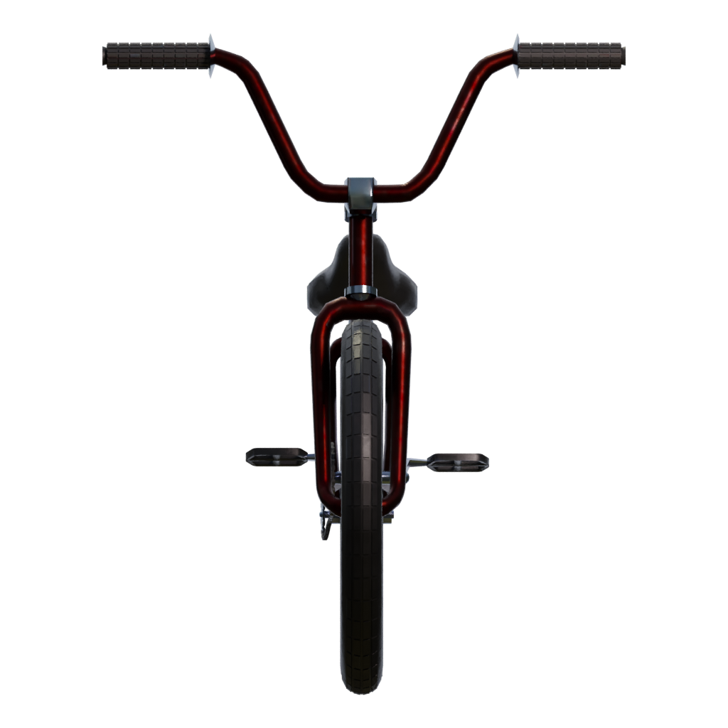 Left view of the BMX Bikes Low Poly 3D model