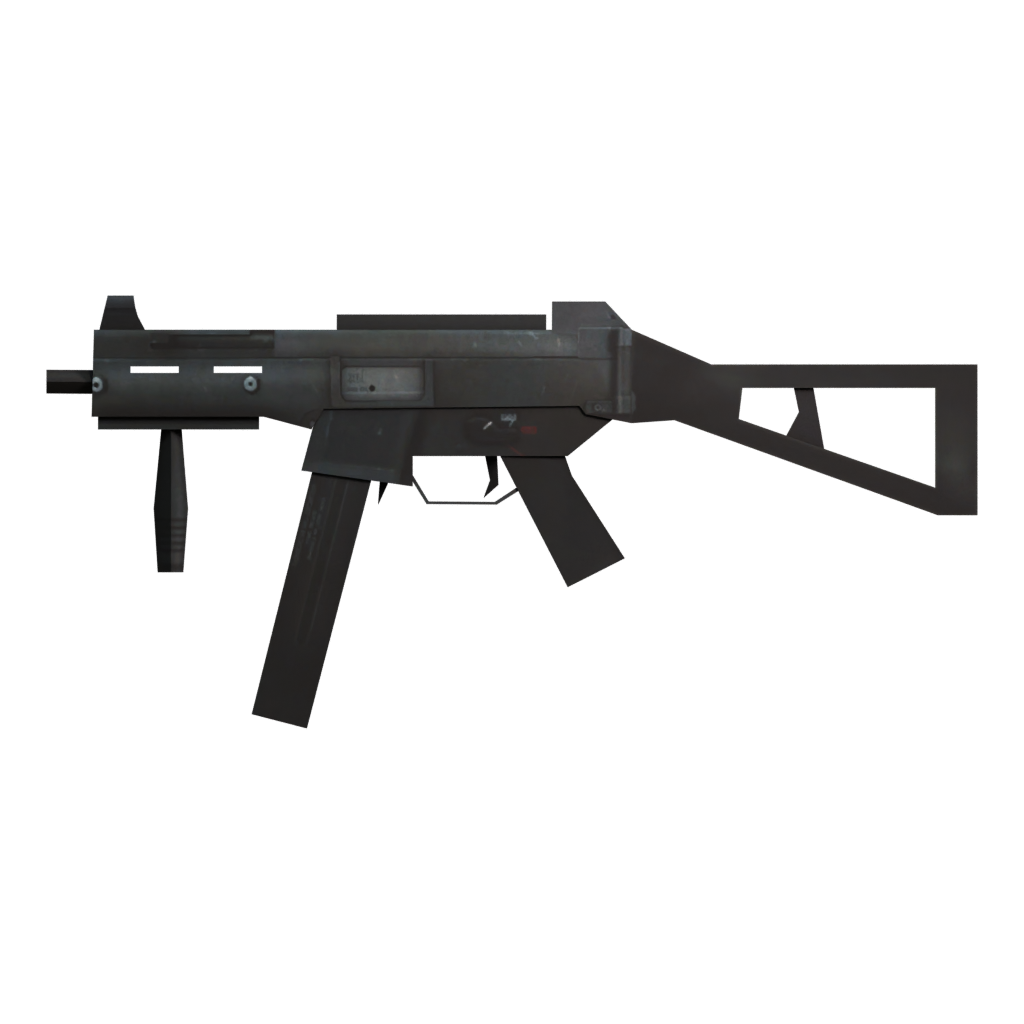 Back view of the HK Ump 45 3D model