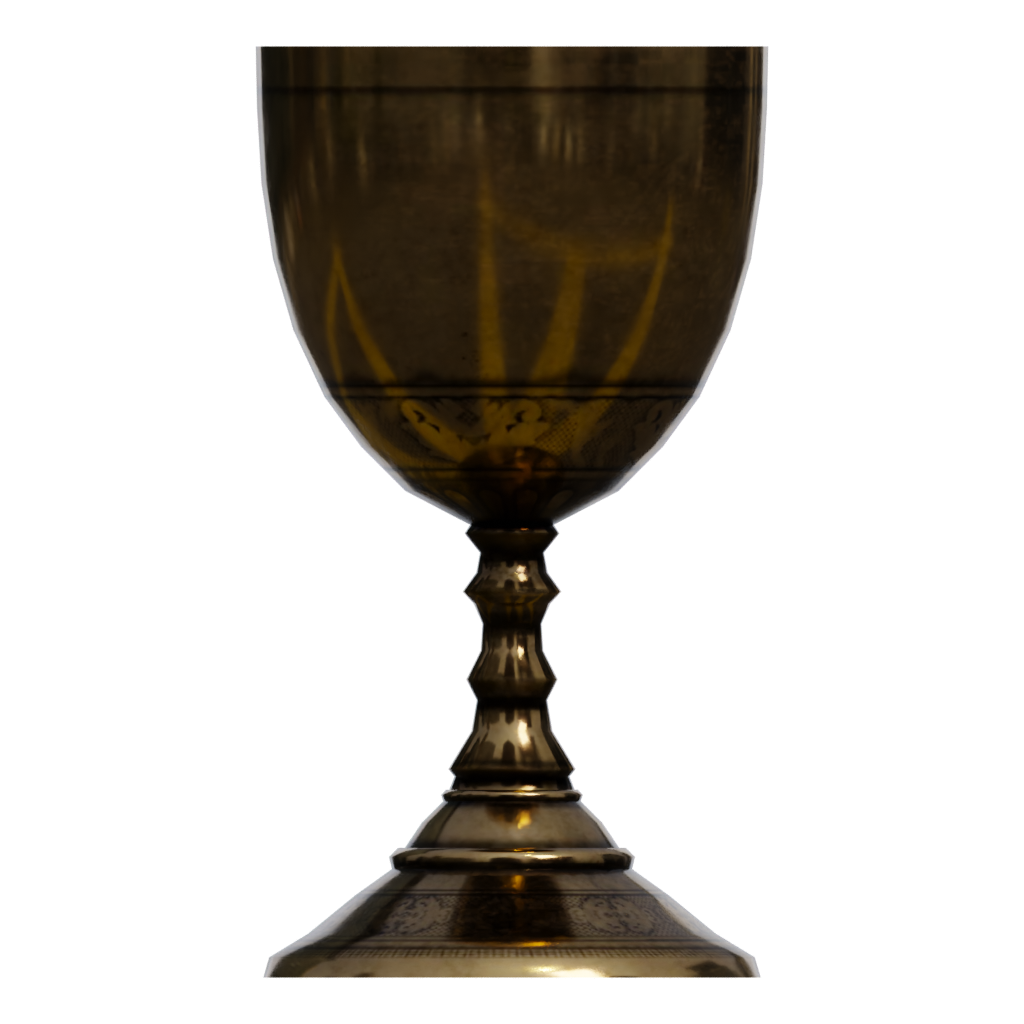 Front view of the Brass Goblets 3D model