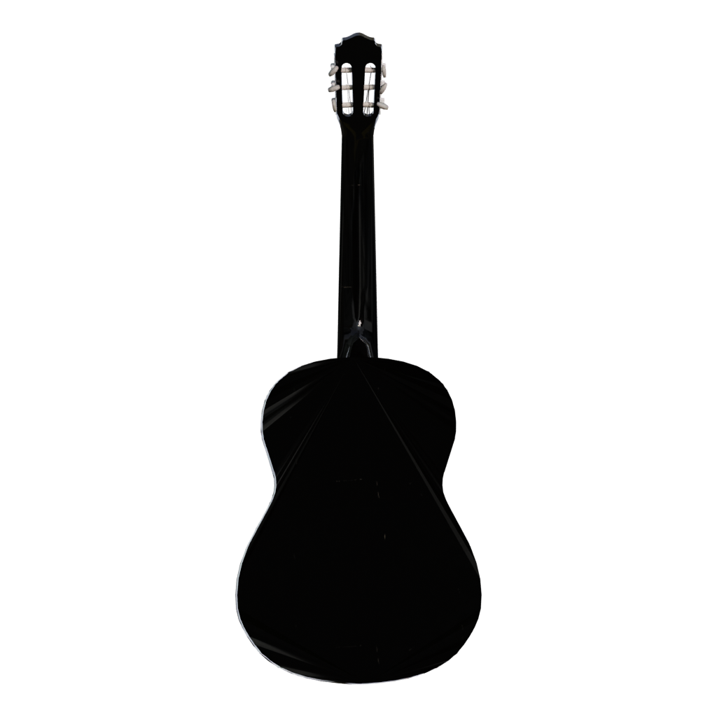 Back view of the Guitar 3D model