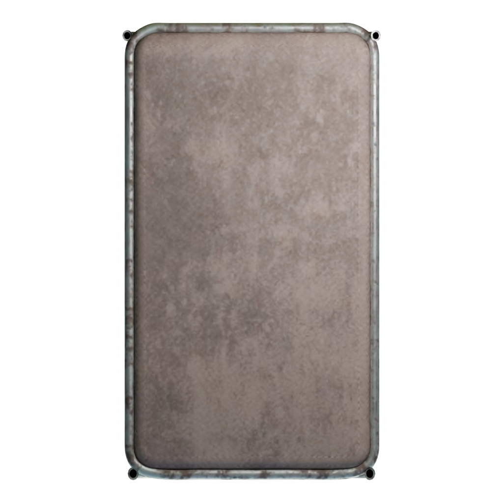 Bottom view of the Army Bed 3D model