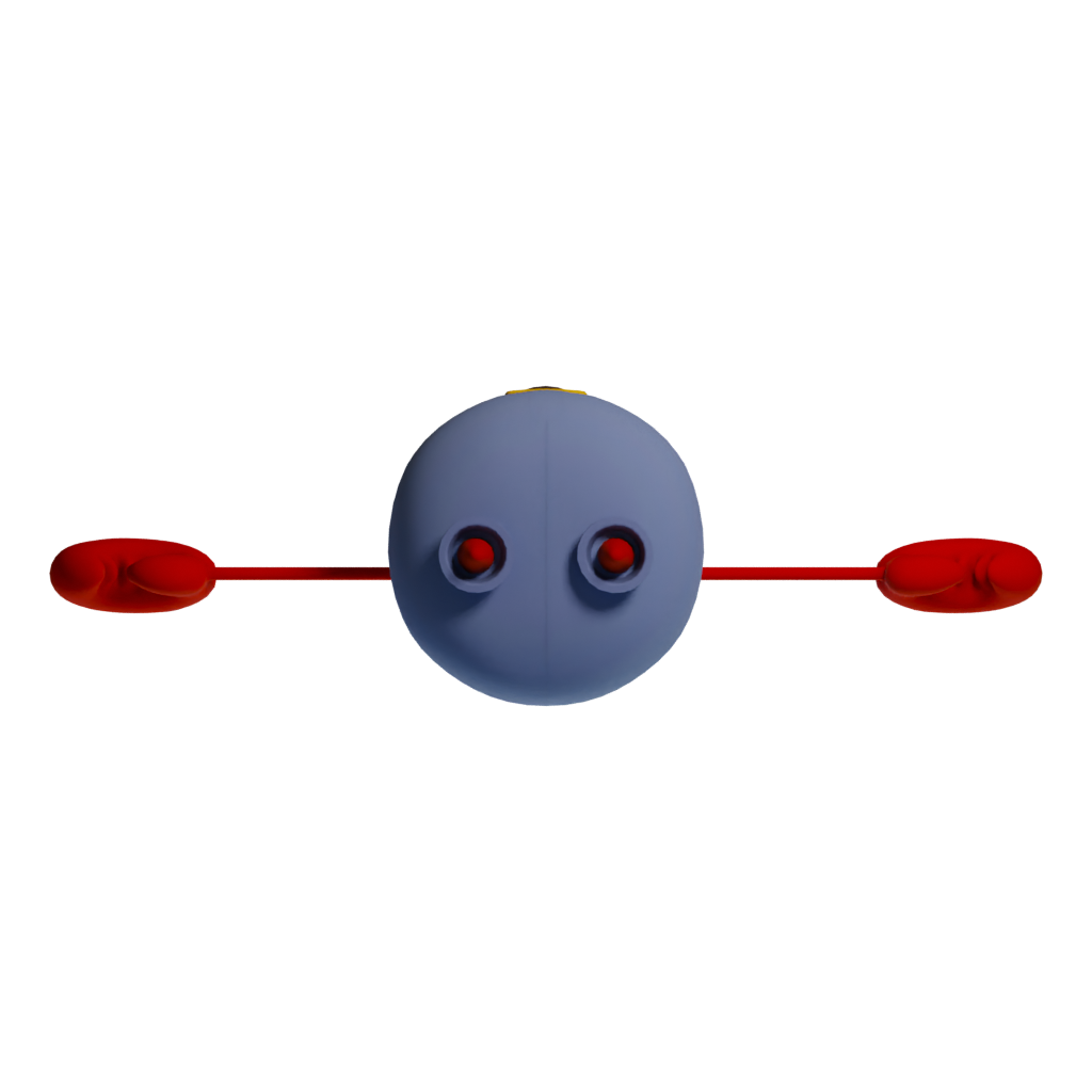 Bottom view of the Mr Krabs From Spongebob 3D model