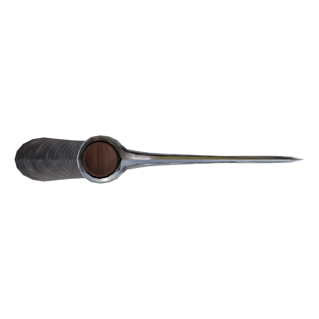 Bottom view of the Viking Axe High Poly 3D model