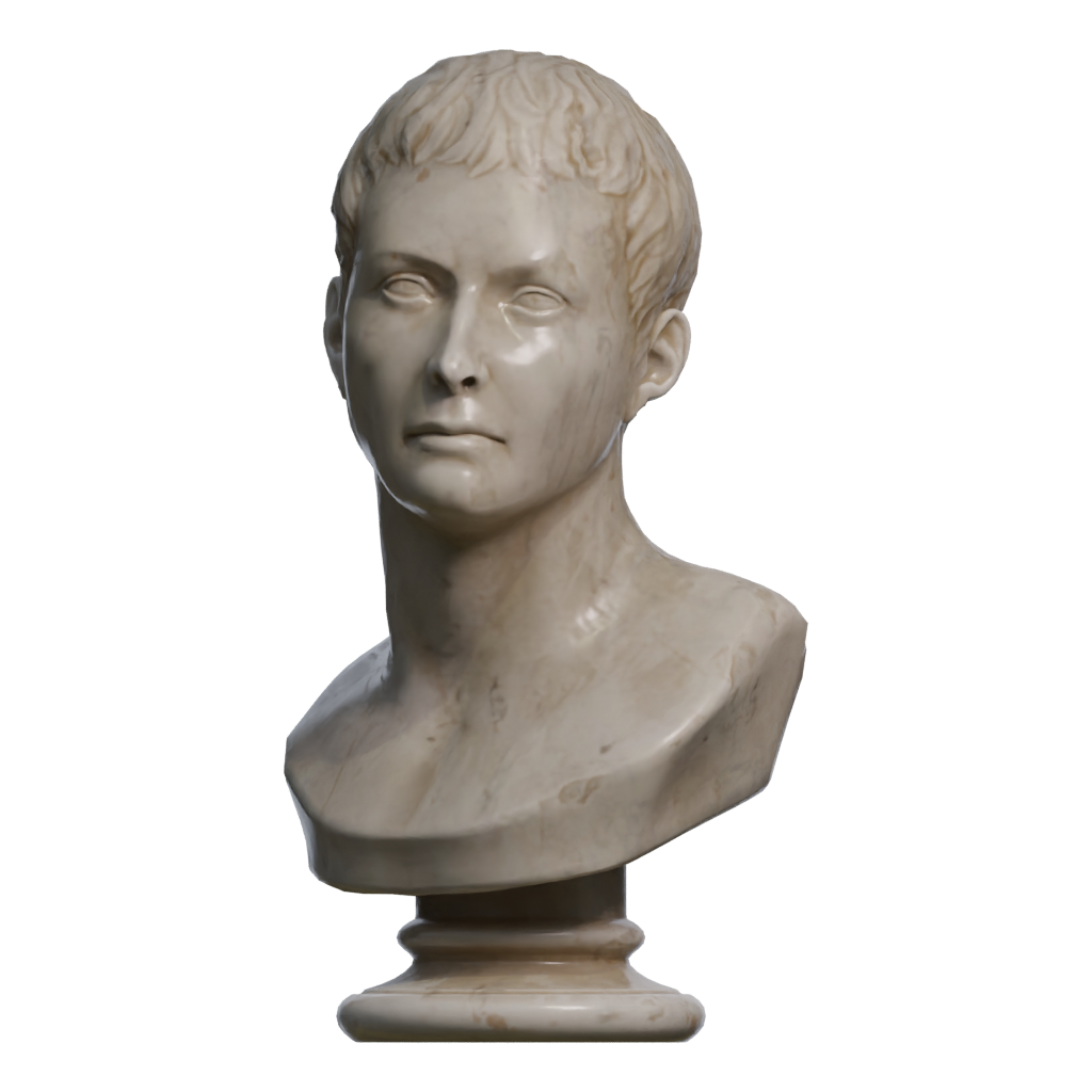 Front view of the Marble Bust 3D model