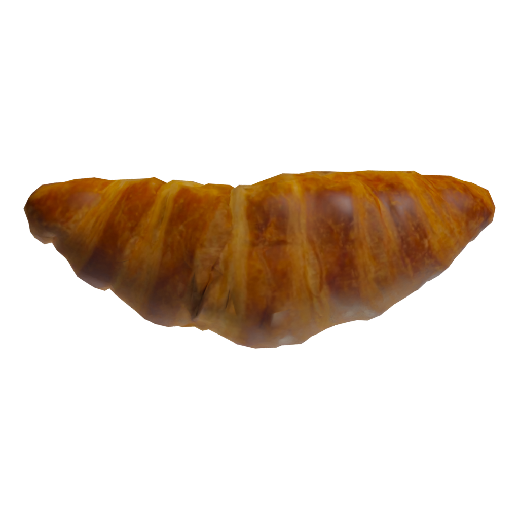 Top view of the Croissant 3D model