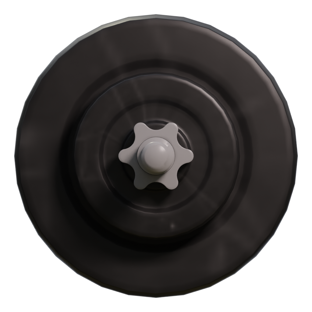 Left view of the Body Builder Weights 3D model