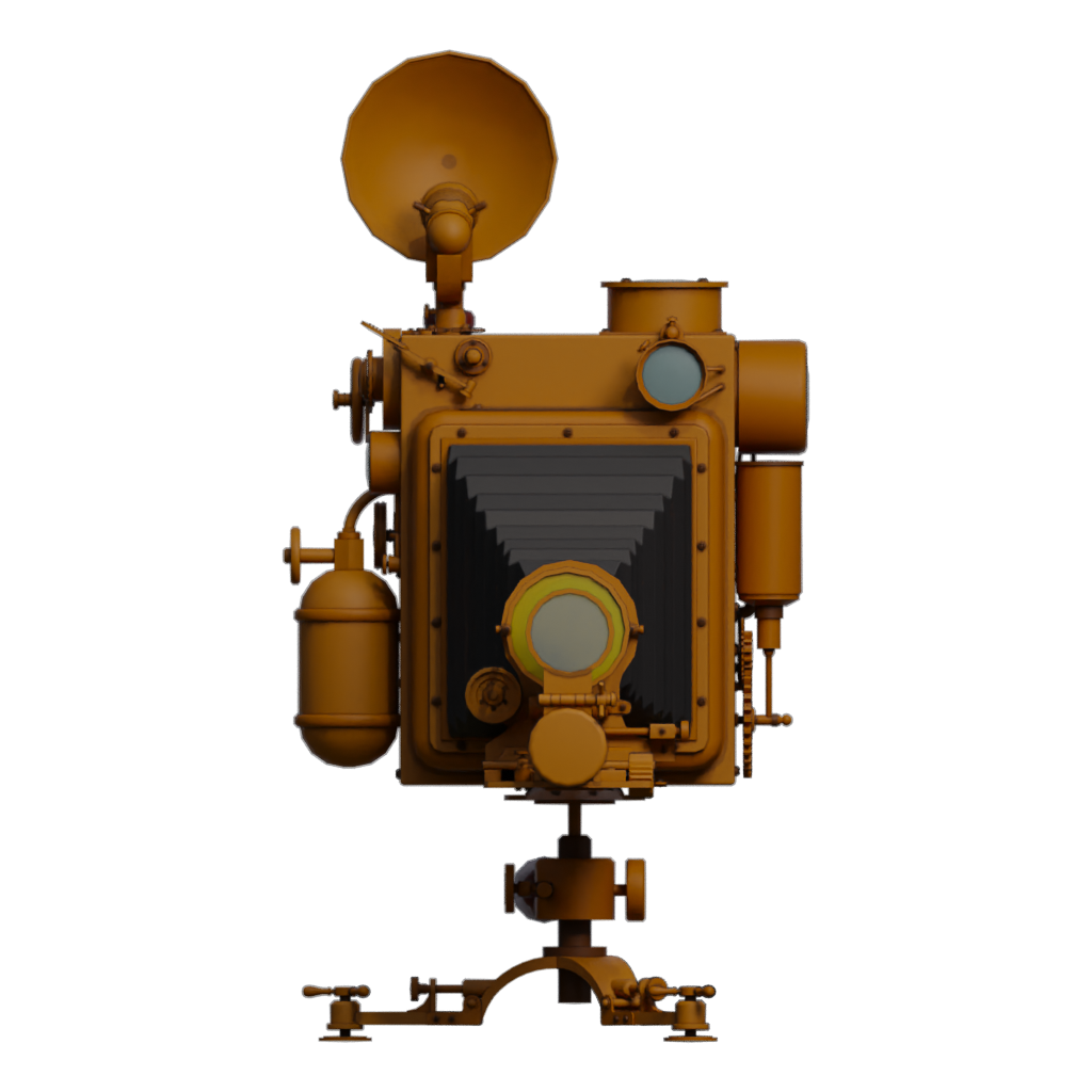 Front view of the Steam Punk Camera 3D model