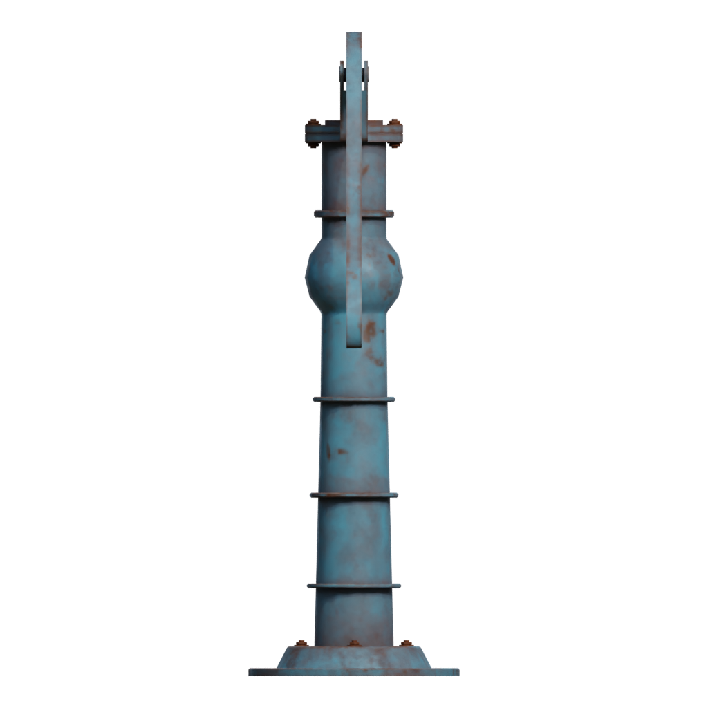 Back view of the Water Collecting Column 3D model
