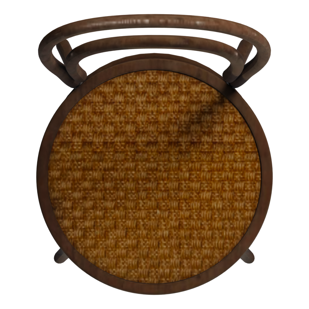 Top view of the Vienna Chair 3D model