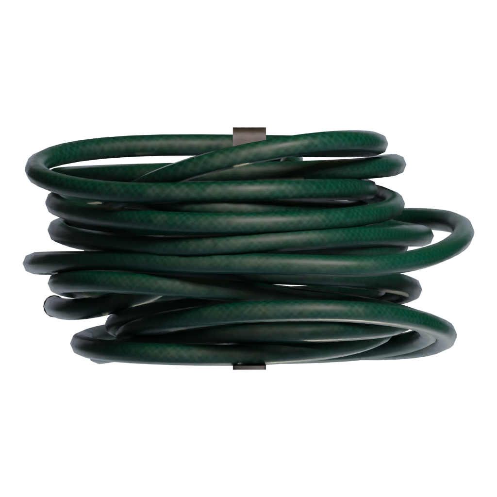 Top view of the Garden Hose Wall Mounted 3D model