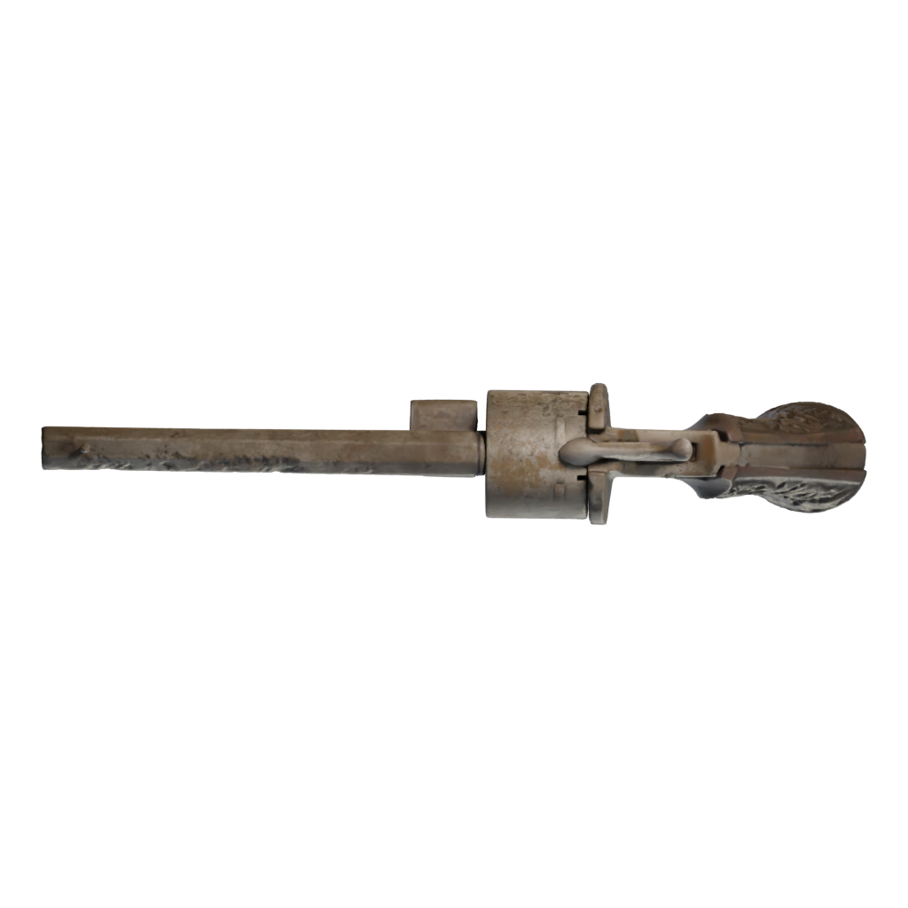Top view of the Dueling Pistol 3D model