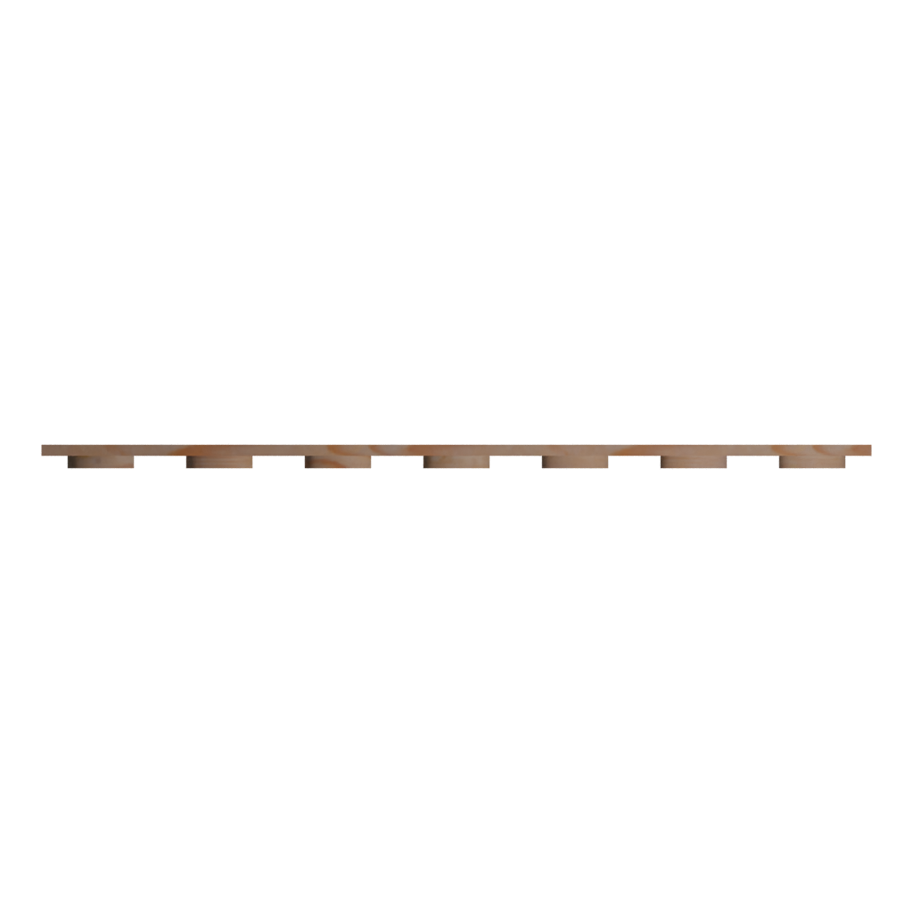 Top view of the Wood Fence 3D model