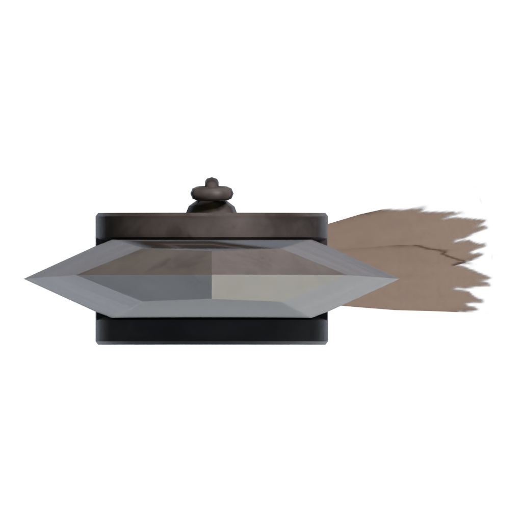Bottom view of the Berserk Dragon Slayer Sword Asset 3D model