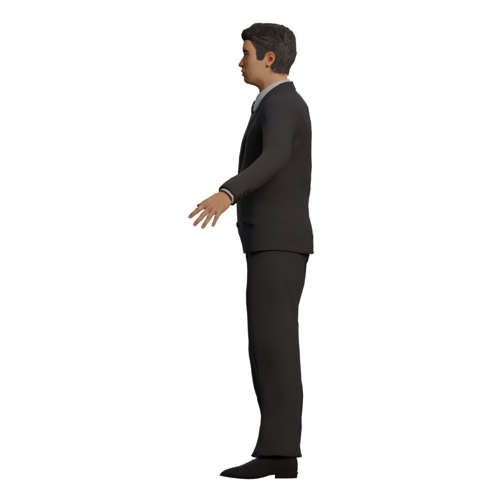 Left view of the Man Made Model 3D model