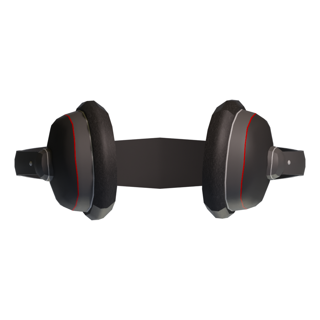 Bottom view of the Headphone Generic Model 3D model