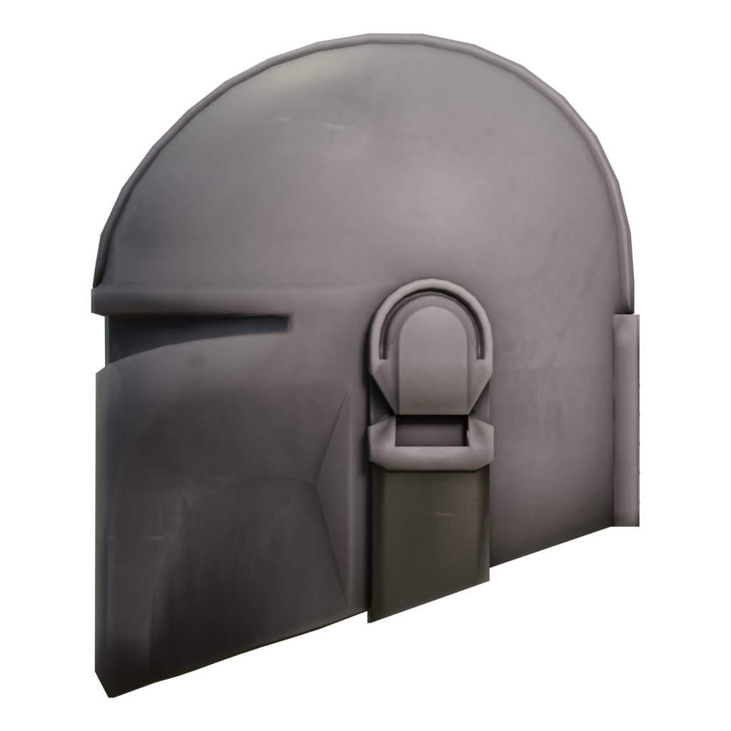 Left view of the Mandalorian Helmet 3D model
