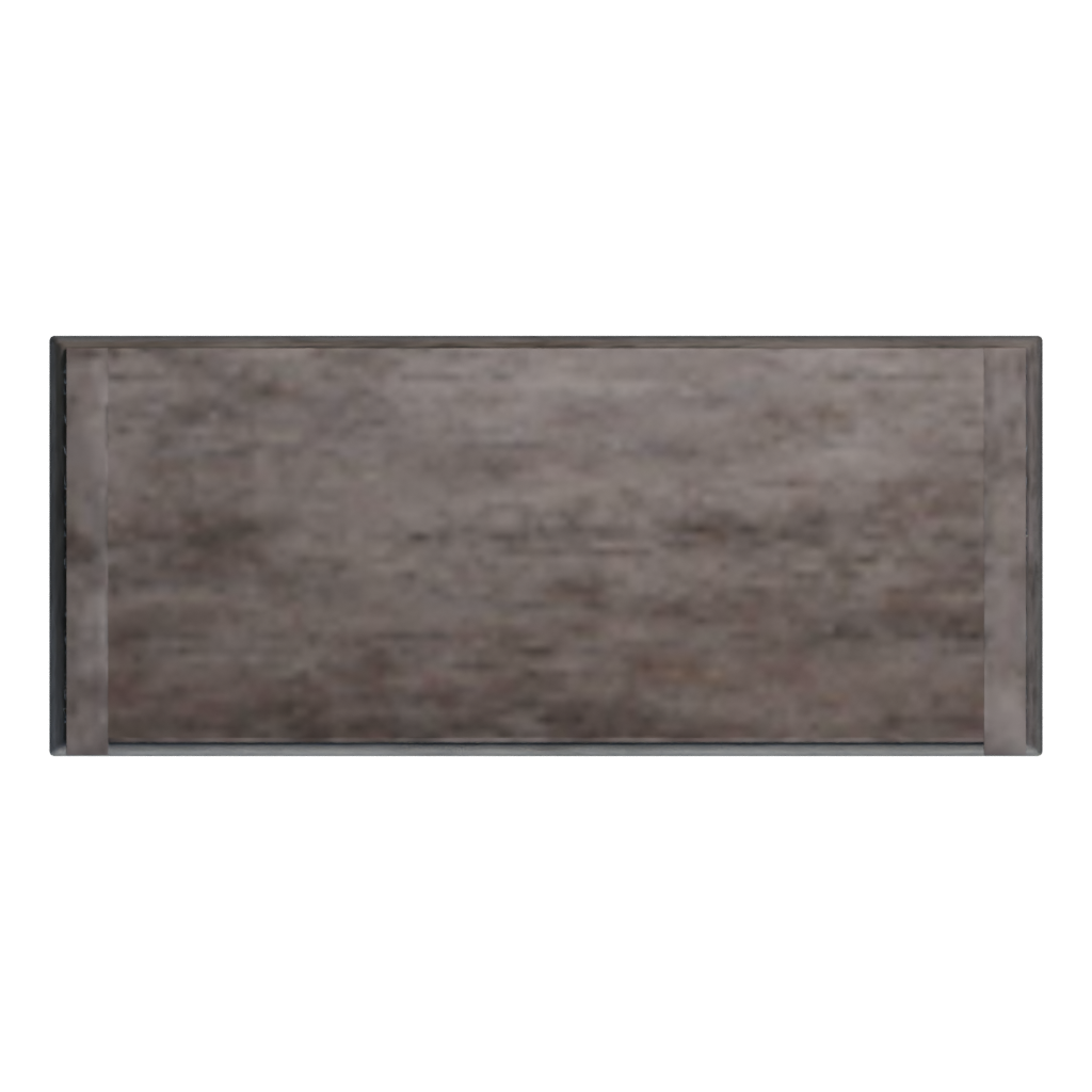 Top view of the Wooden Bookshelf Worn 3D model
