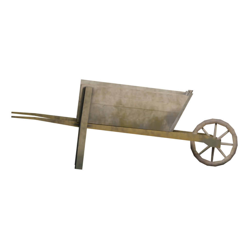 Back view of the Wheelbarrow 3D model