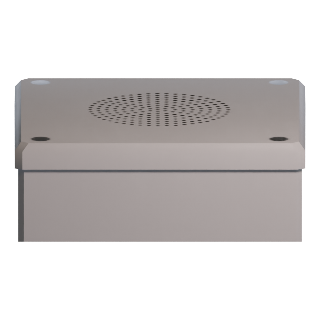 Bottom view of the Intercom Speaker 3D model