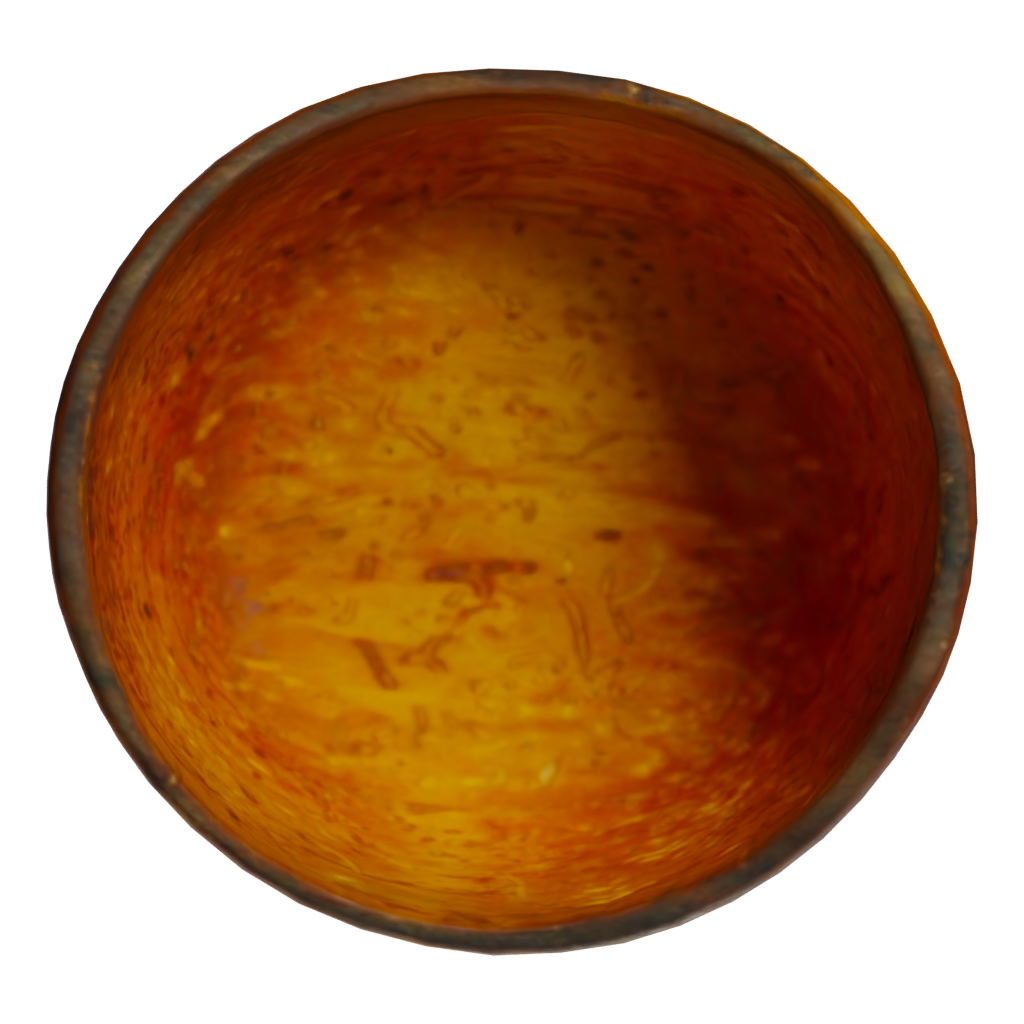 Top view of the Wooden Bowl 3D model