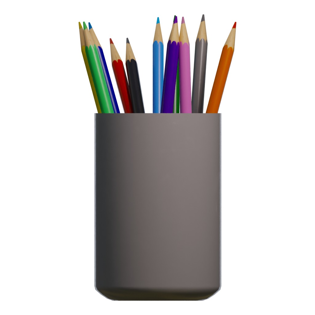 Left view of the Pencil Holder 3D model