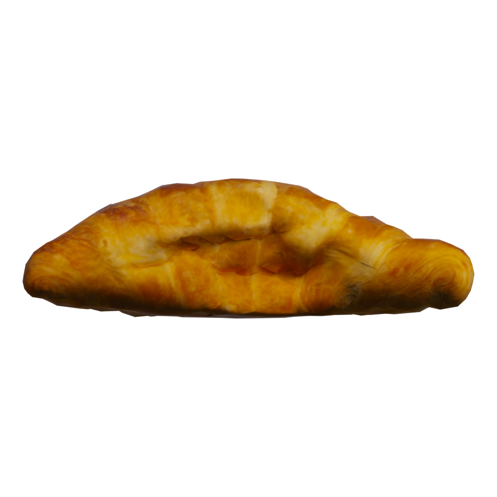 Back view of the Croissant 3D model