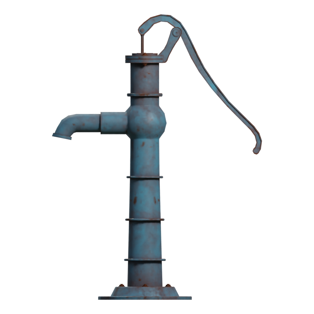 Left view of the Water Collecting Column 3D model