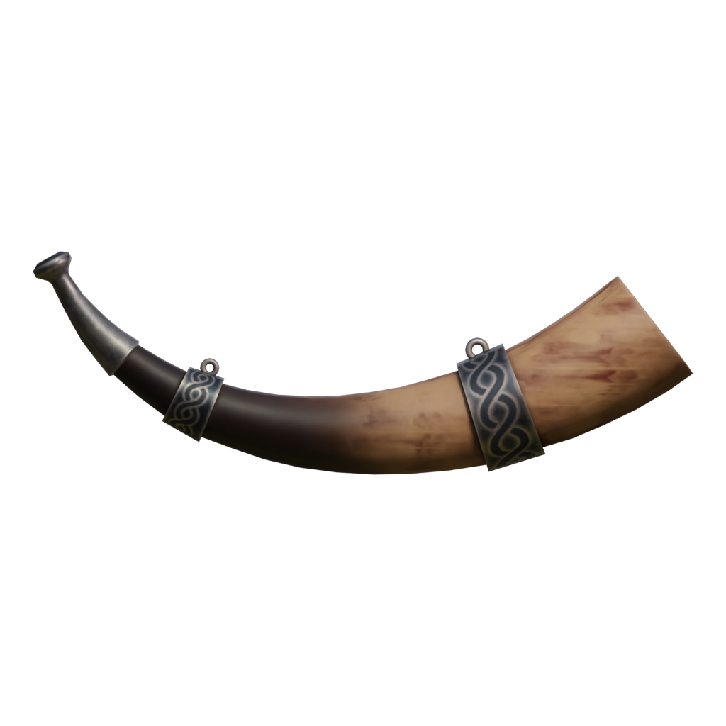 Front view of the War Horn 3D model