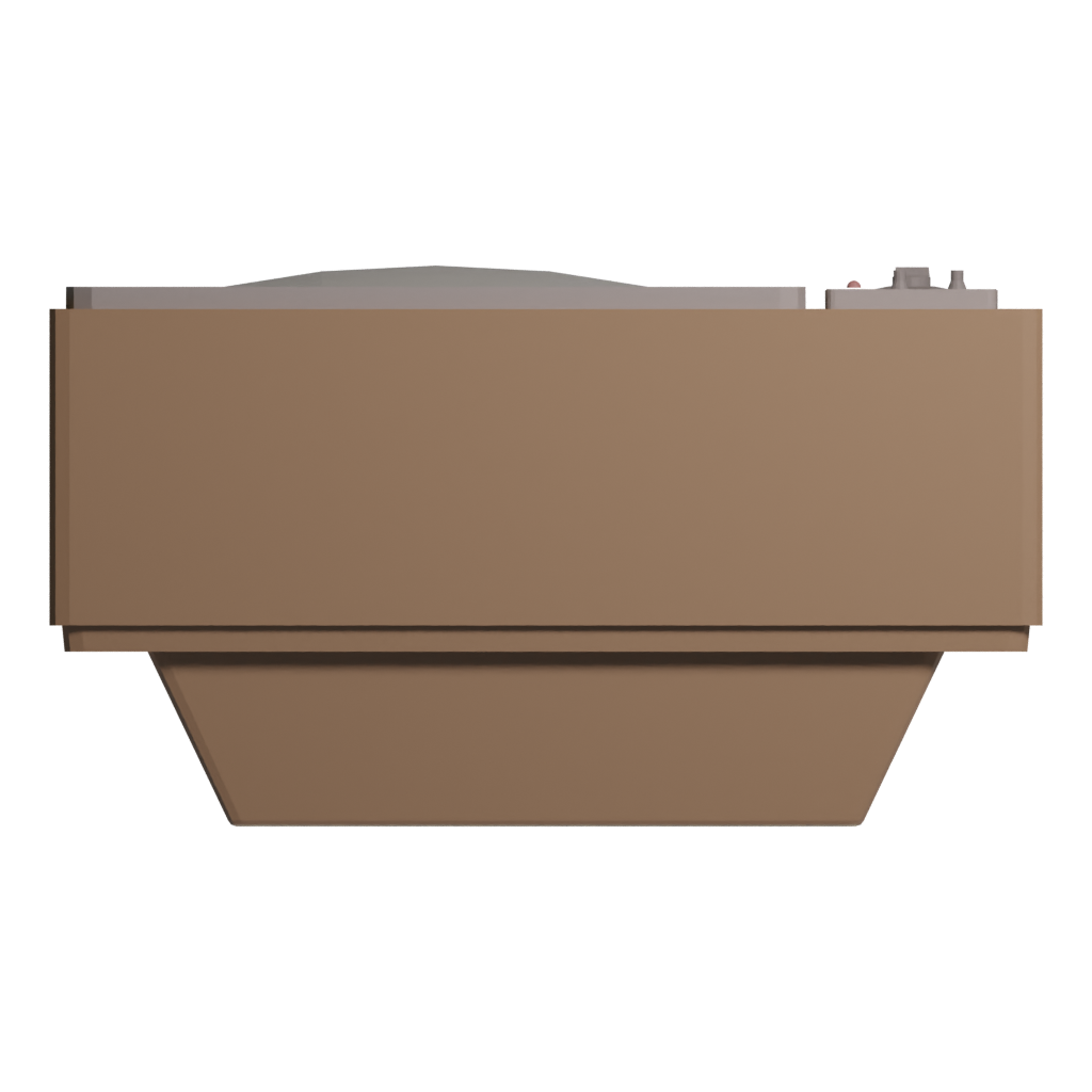 Bottom view of the TV Low Polly 3D model