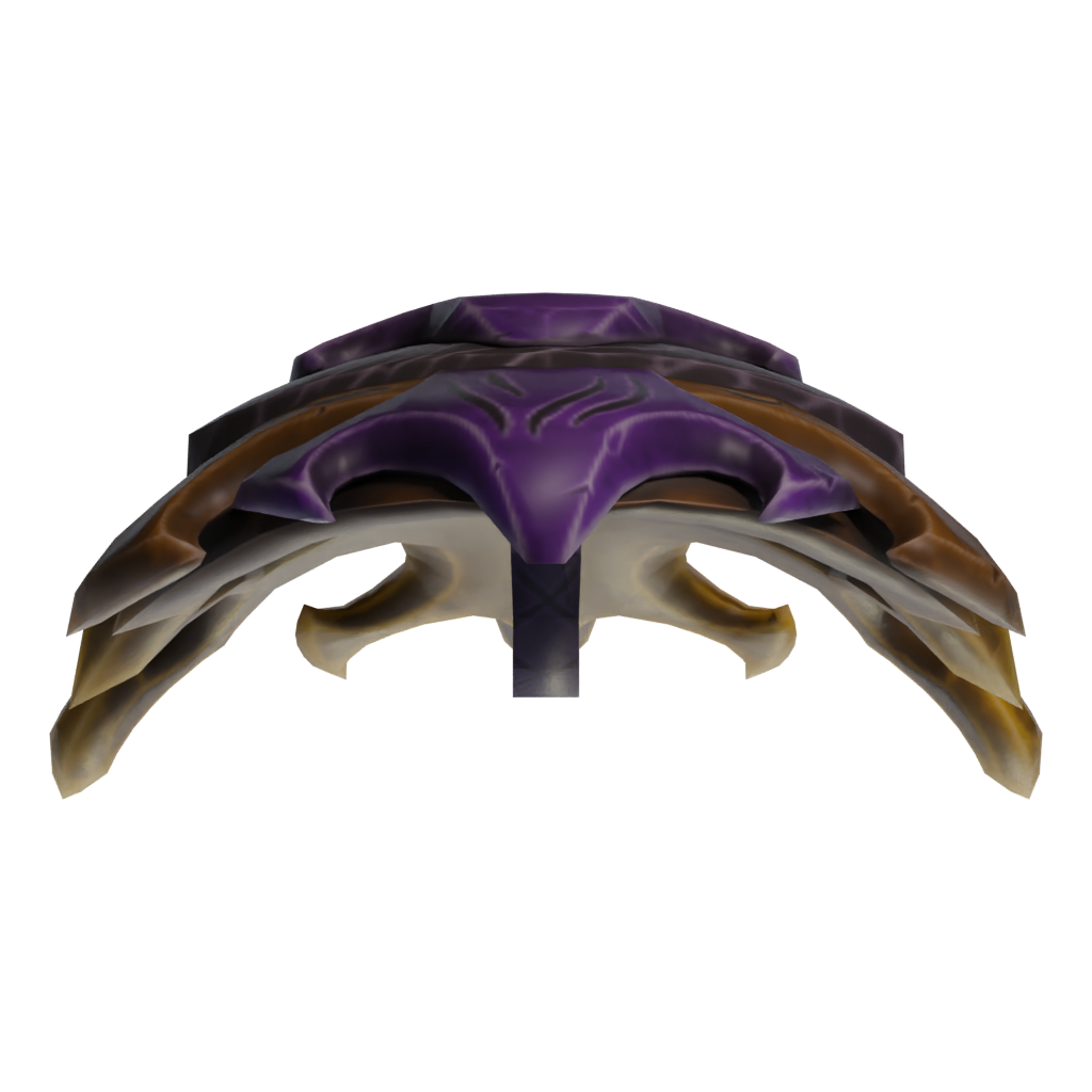 Bottom view of the Nightmare Sheild 3D model