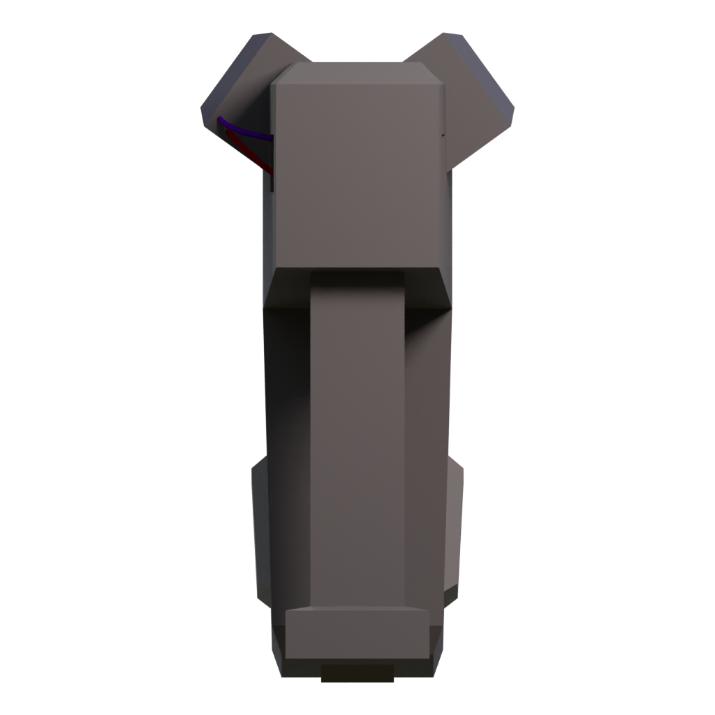 Right view of the Sci Fi Basic Pistol 3D model