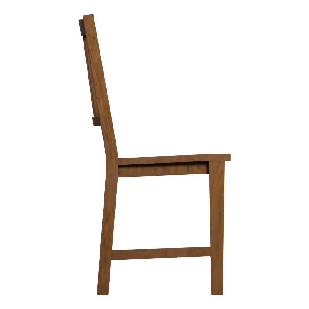 Right view of the Wooden Chair 3D model