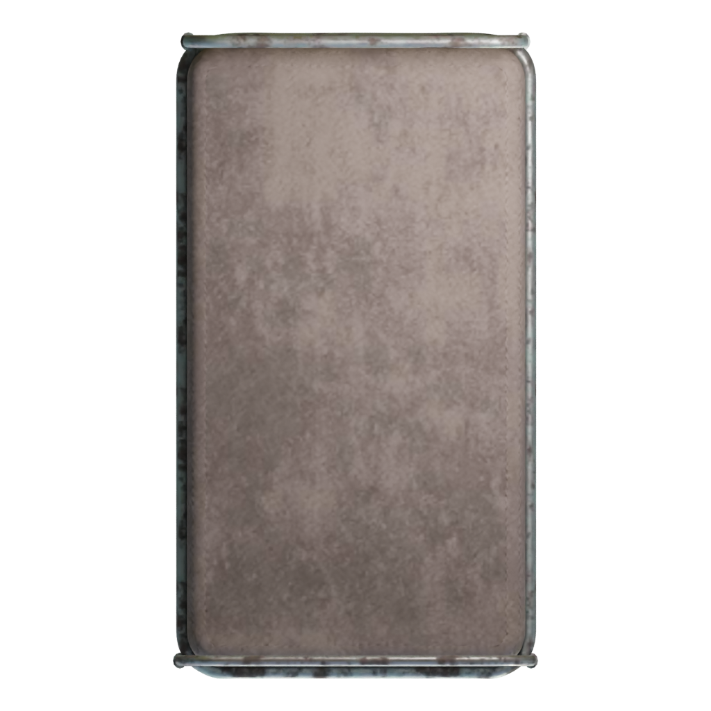 Top view of the Army Bed 3D model