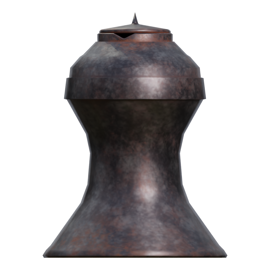 Left view of the Medieval Tavern Kettle 3D model