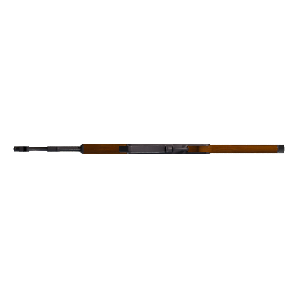 Bottom view of the AKM 3D model