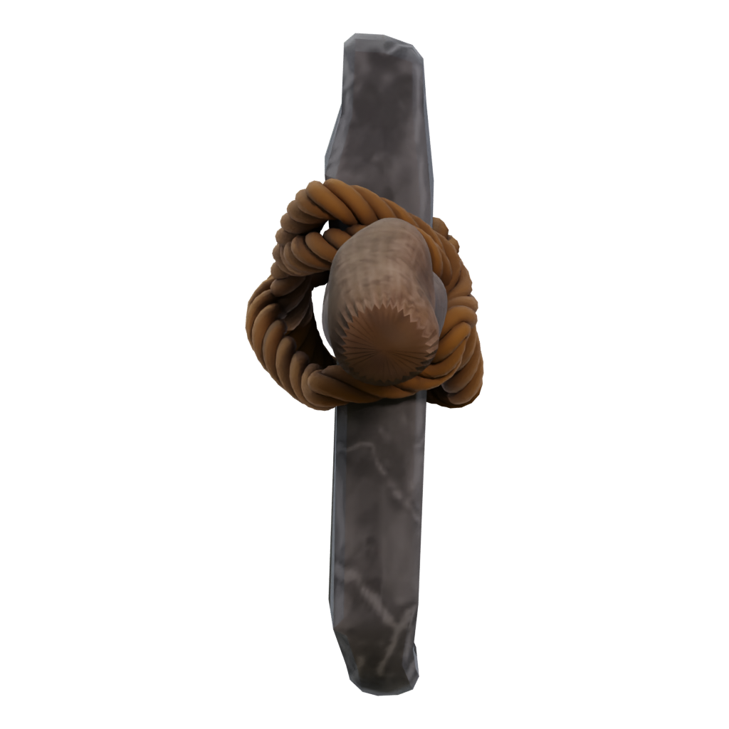 Left view of the Stone Axe 3D model