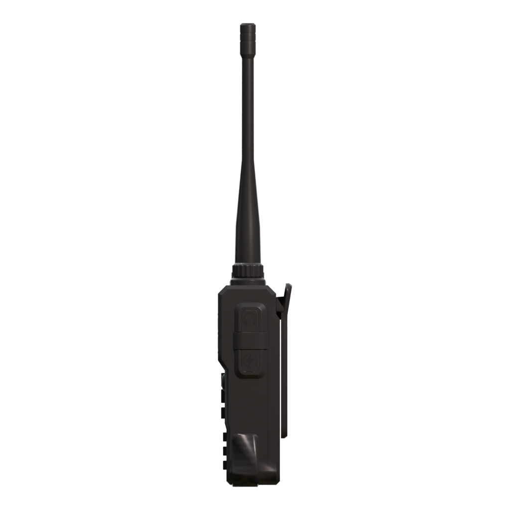 Left view of the Walkie Talkie Dual Band Fm Transmitter 3D model