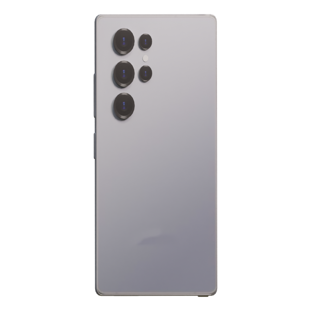 Back view of the Smartphone 3D model
