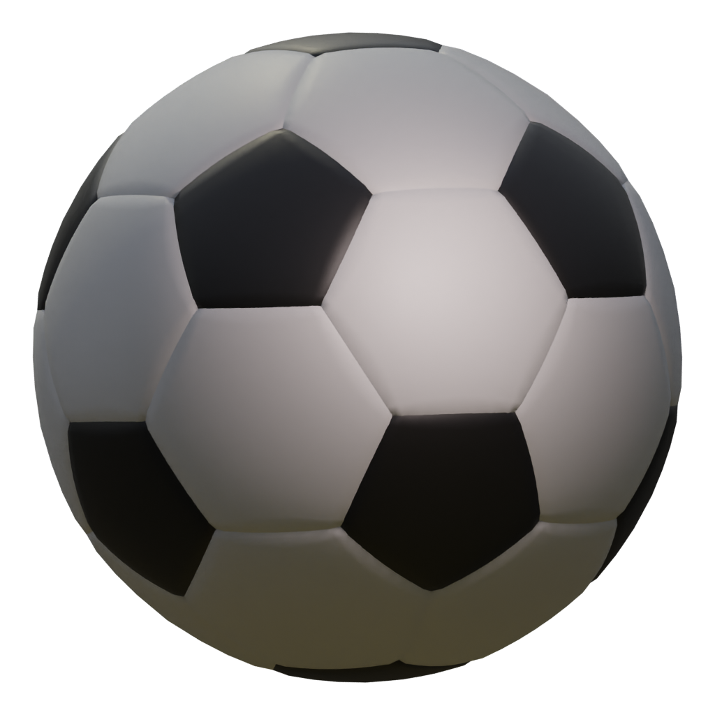 Left view of the Soccer Ball 3D model